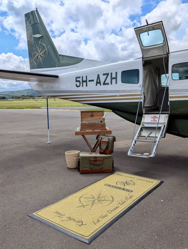 Aerial routes over Kilimanjaro and Ngorongoro highlands